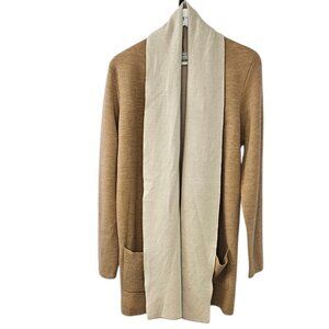 Aritzia Babaton Womens Beekman Cardigan, Open Front, Merino Wool, Size Large